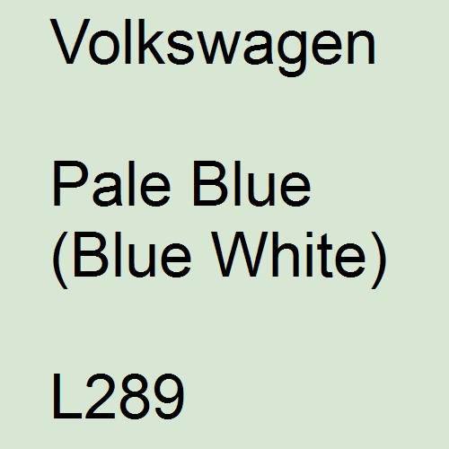 Volkswagen, Pale Blue (Blue White), L289.